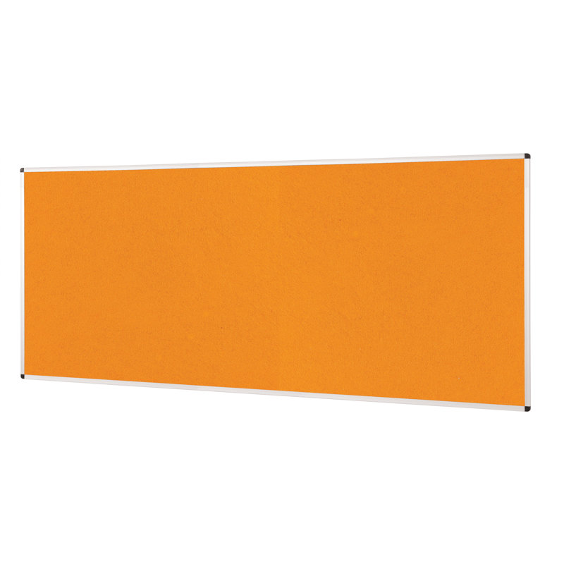 Wall Mounted Bulletin Board, Orange, 90 cm H x 120 cm W x 1.2 cm D