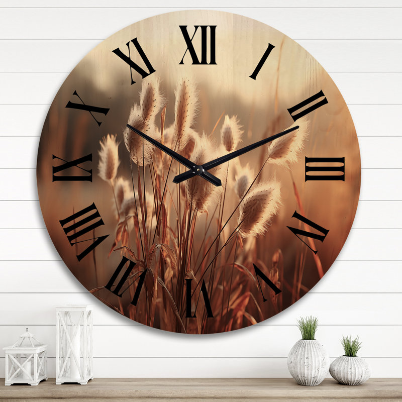 Horloge murale en bois massif Hima, Très grand