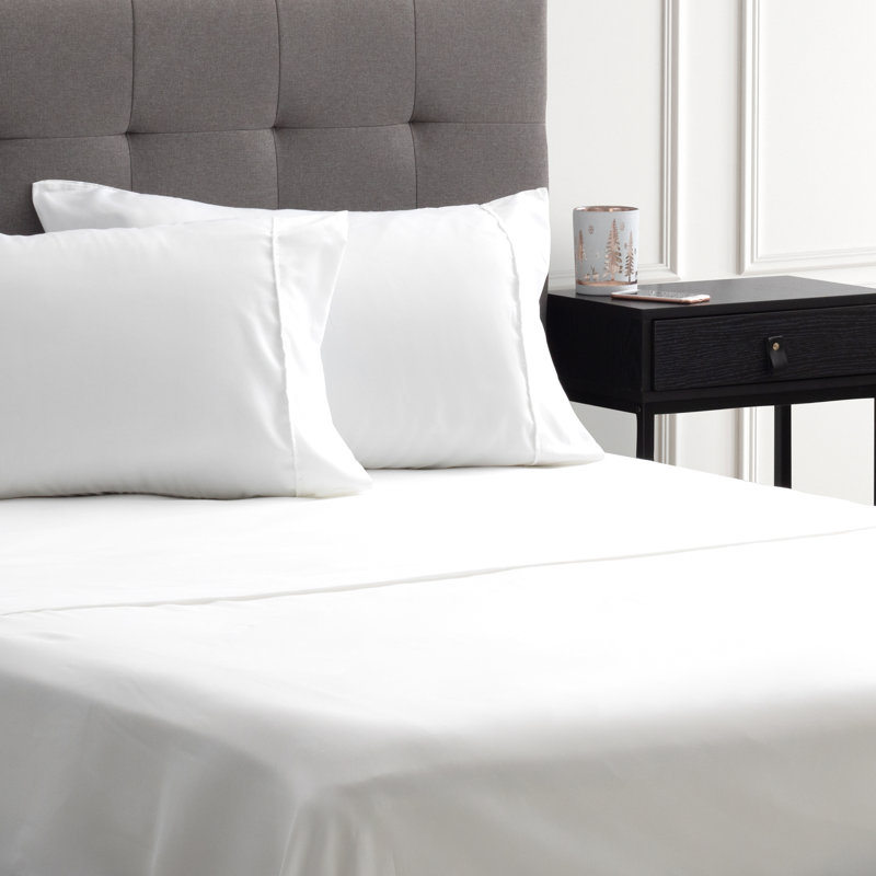 Ensemble de draps en micro-fibre, Blanc, Ensemble de draps pour lit simple + 1 drap-housse 