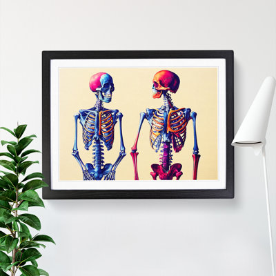Two Skeletons - Single Picture Frame Print