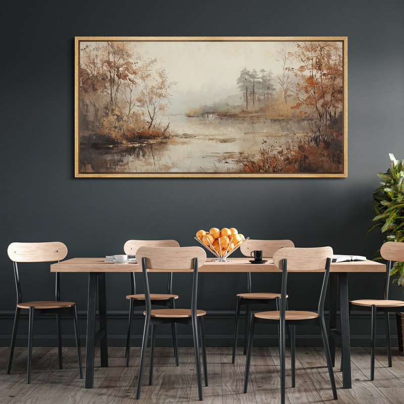 Impression sur toile, encadré campagne surdimensionné, Naturel, H 30 po x l 60 po