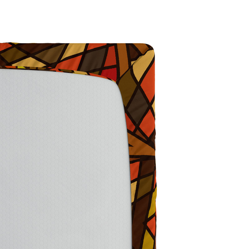 Microfiber Geometric Fitted Sheet, Twin XL Fitted Sheet