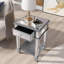 Table de chevet Hikeem en argent