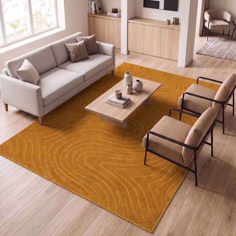 Somos Modern Machine Washable Area Rug, Rectangle 10' x 14', Terra