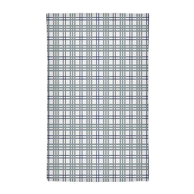 Tapis écossais gris / blanc, Rectangle 5 pi x 7 pi