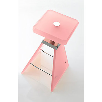 Complementi Plastic Accent Stool, Pink