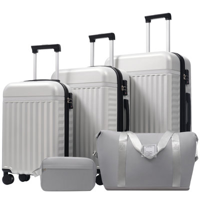 Luggage Set 5 Piece, Hardside Carry on Suitcase , Expandable Luggage with Travel Bags Spinner Wheels TSA Lock