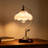 17'' Retro Metal Desk Lamp Table Lamps with Flower Glass Shade