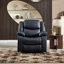 Fauteuil inclinable manuel en cuir de 38 po de largeur, fauteuil inclinable classique traditionnel-1370733241