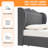 Inha Upholstered Metal Wingback Bed-100870498