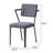 Grey Open Back Upholstered Office Chair-117068270