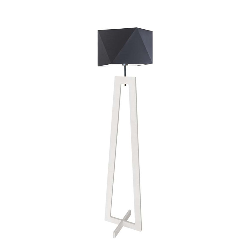 Ayaab 152cm Traditional Floor Lamp, White, Graphite