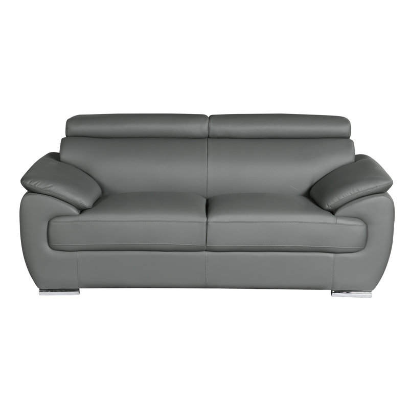 Causeuse en cuir véritable