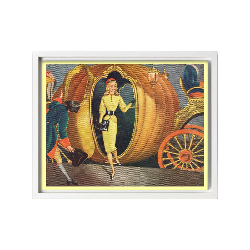 Cendrillon moderne, Canevas, H 24 po x l 32 po, Encadrement blanc