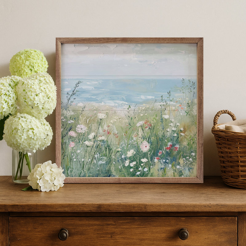 Fleurs sauvages au bord de la mer par Creative Studio, H 8 po x l 8 po