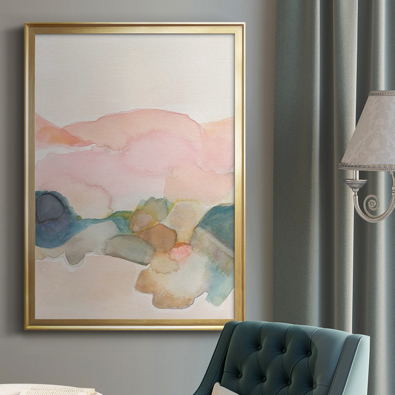 «Desert Canyon II», reproduction encadrée de qualité supérieure - prête à être accrochée, Or, H 42,5 po x l 30,5 po x P 1 po