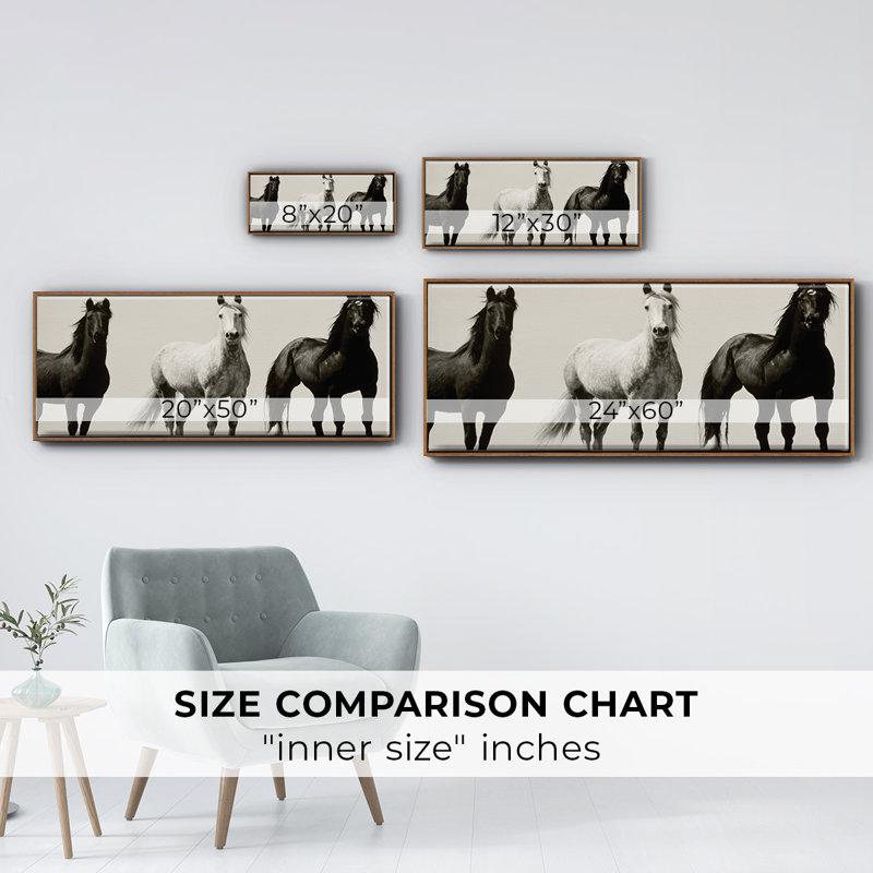 Wild Stallions- Framed Canvas