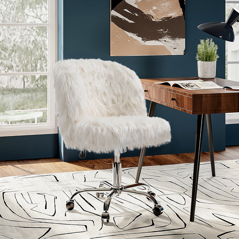 Addae Faux Fur Office Chair