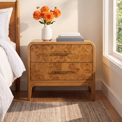 Sixto Burl Wood Nightstand