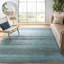 Tapis sarcelle / gris Cohn-27042994