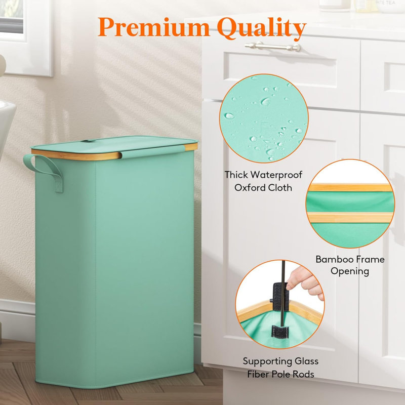 Polyster Laundry Cart, Sage green