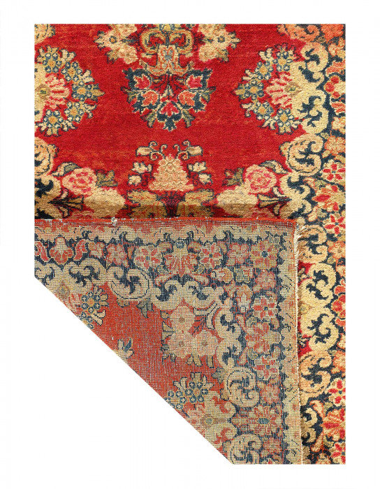 Persian Hand Knotted Antique sarouk Runner 2'6'' X 11'