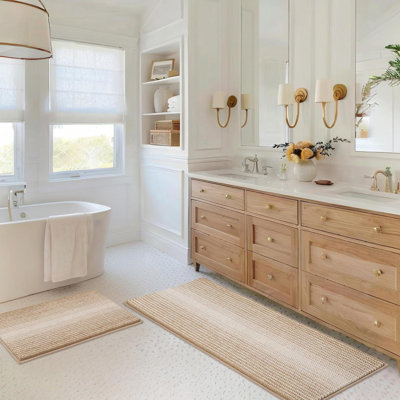 2-Piece Set Rectangle Bath Rug