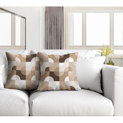 Geometric Outdoor Reversible Throw Pillow