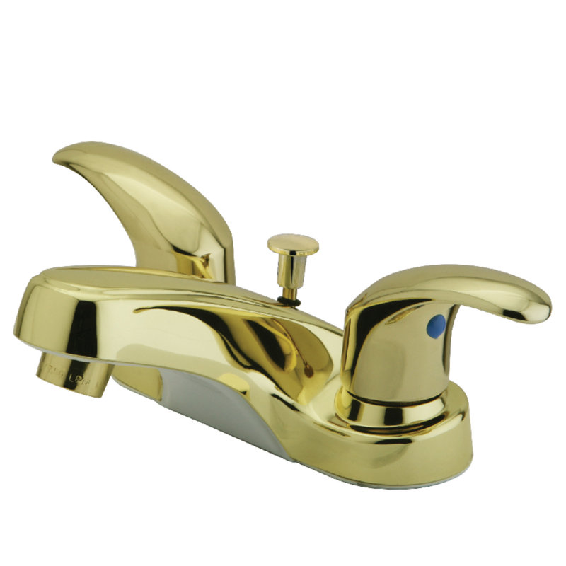 Legacy Centerset Bathroom Faucet with Drain Assembly, Polished Brass