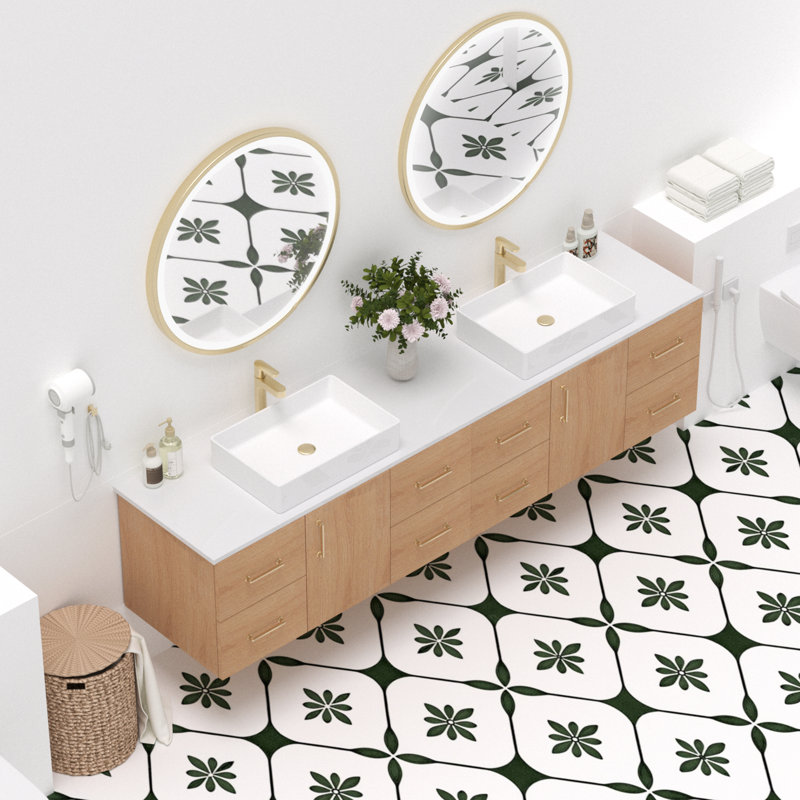 Meuble-lavabo double 84 po avec lavabo 84 po