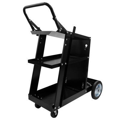 Chariot de soudage amélioré à 3 niveaux - capacité de 1000 lb avec revêtement anti-étincelles | garage