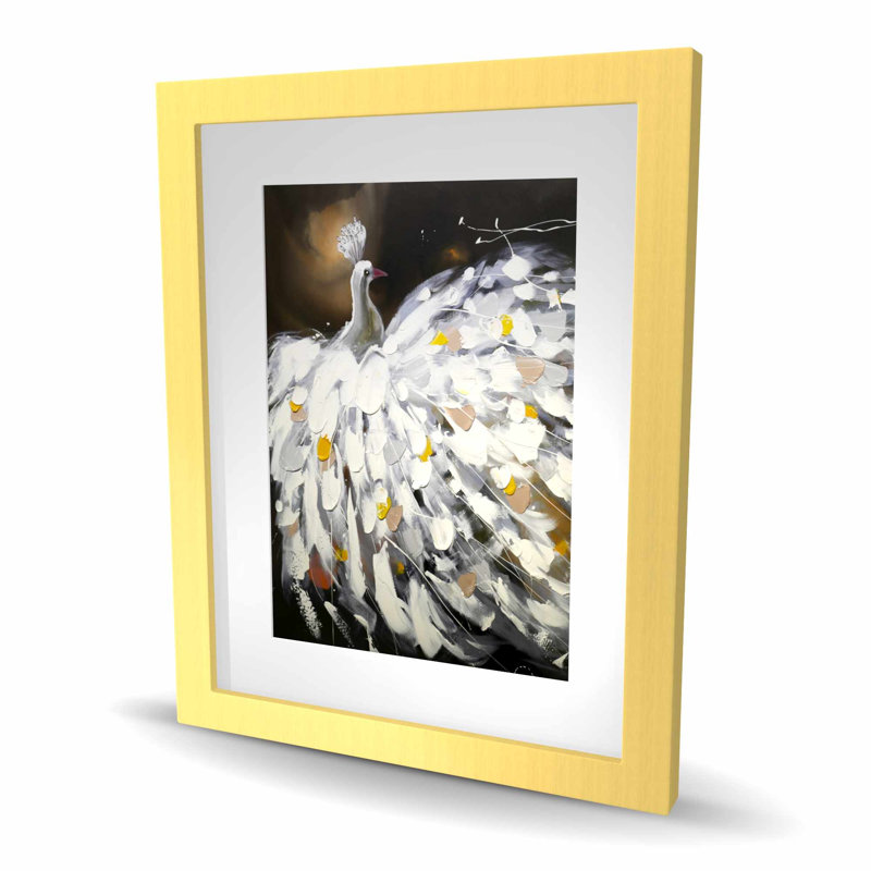 Abstract Peacock - Framed Matted Print for Home Decor