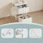 30cm W Steel Bedside Table