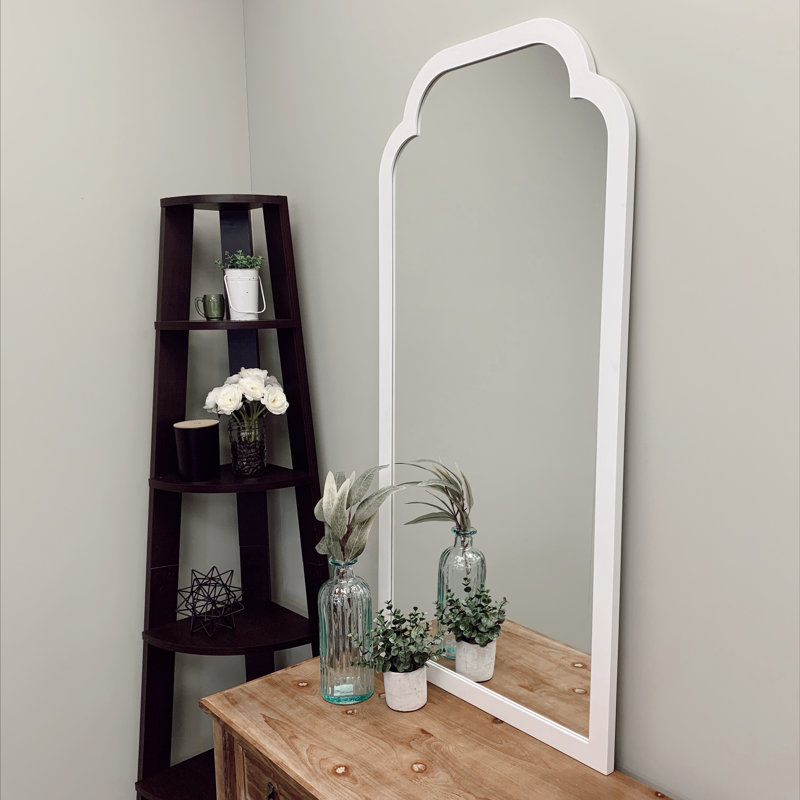 Miroir pleine grandeur encadré, Lin blanc