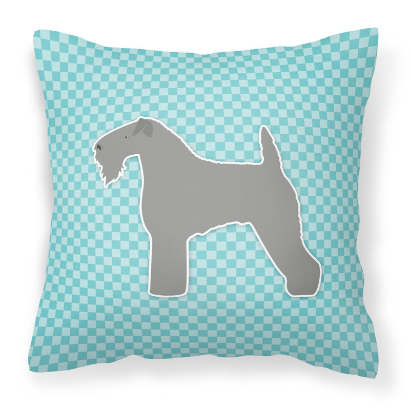 Coussin décoratif intérieur/extérieur kerry terrier, Bleu, H 18 po x l 18 po x P 3 po
