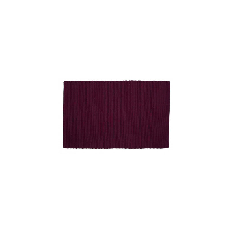 Tapis décoratif en coton Bordeaux crochetée à la main Saunders, Rectangle 5 pi x 8 pi