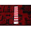 Tapis unique en laine noué à la main 5 pi 1 po x 6 pi 7 po nouvel âge Daisylynn en rouge / bleu / noir