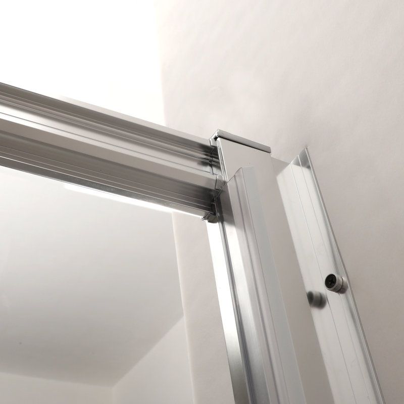 Shower Door 60" W X 72"H Single Sliding Bypass Shower Enclosure, 1/4 In. (6Mm), Chrome, Chrome
