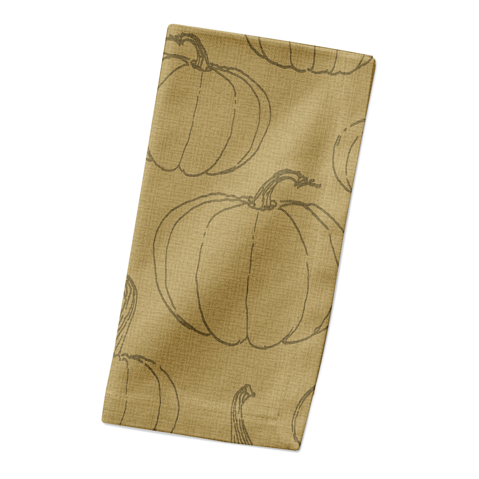 Pumpkin 10" Cotton Napkin, Yellow