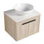 Ensemble de meuble-lavabo moderne 24 po avec lavabo en céramique et meuble-lavabo mural en chêne blanc