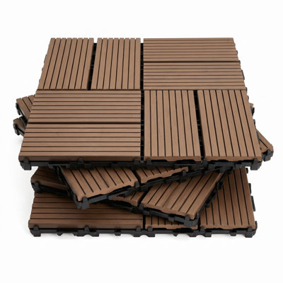 WPC Interlocking Deck Tiles 25-Piece Set