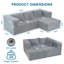 Canapé modulaire avec méridienne Boneless Cloud-1716898948