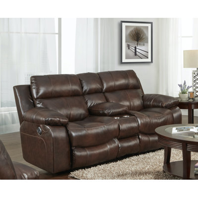 Causeuse inclinable en cuir 79 po Zunaira