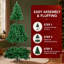 Arbre de Noël artificiel à charnières non éclairées, branches denses, décoration de Noël réaliste-808395593-808395607