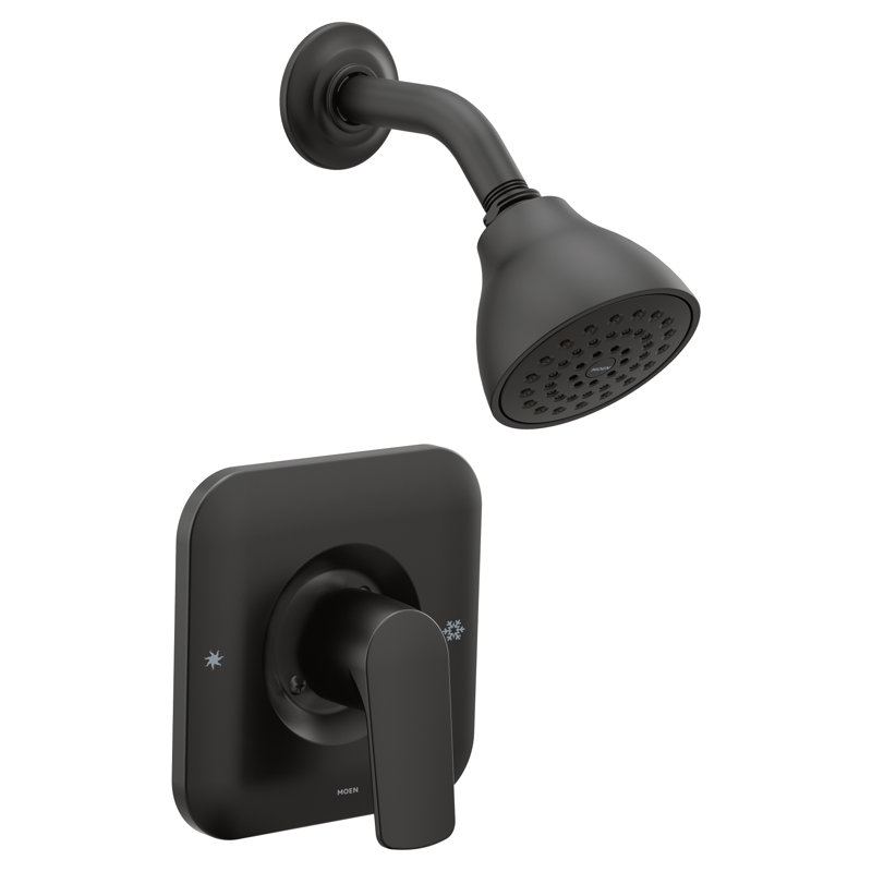 Rizon Shower Head with Handle and Posi-Temp, Matte Black
