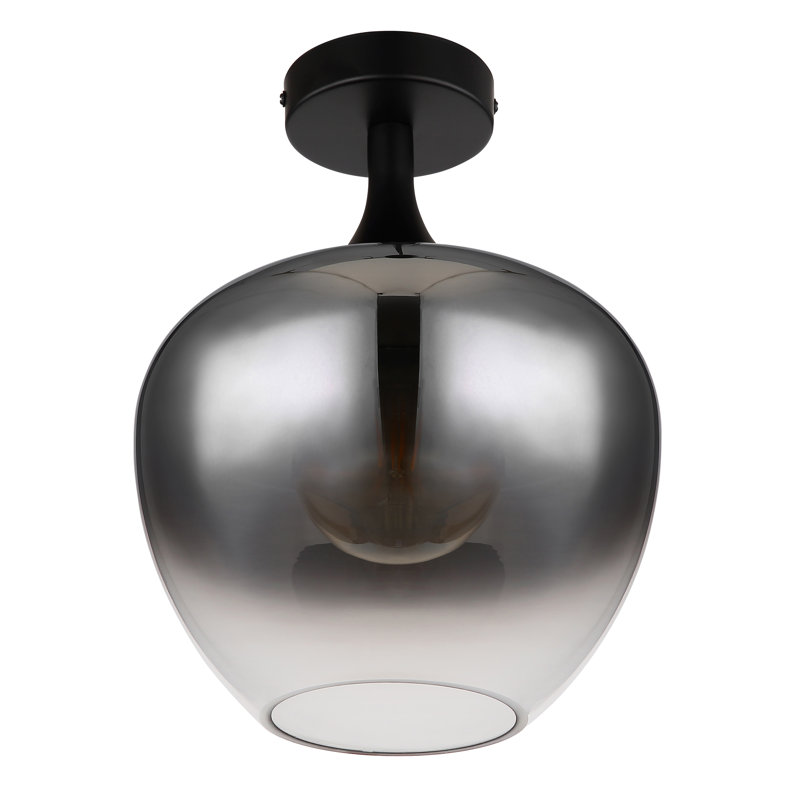 Dillsburg Glass Flush Mount, Matte black