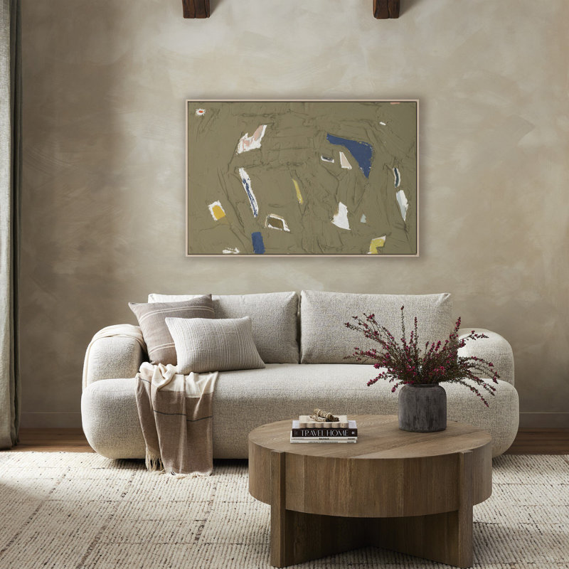 She's Electric Painting by Allison Rohland, 32.5" H x 48" W, Beige