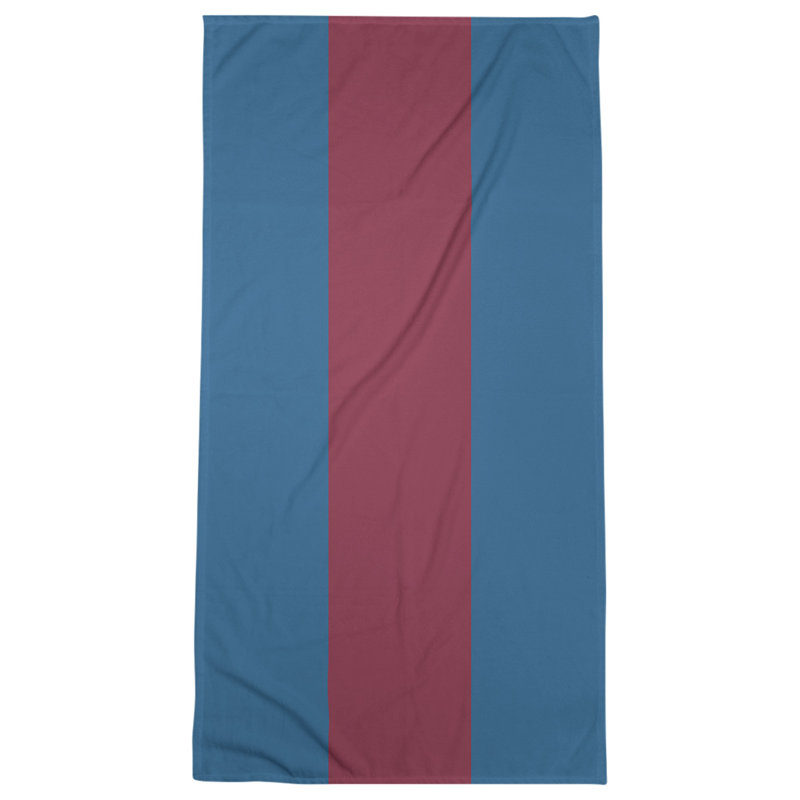 Columbus Lightweight Beach Towel, Microfiber, Blue/Burgundy/Blue