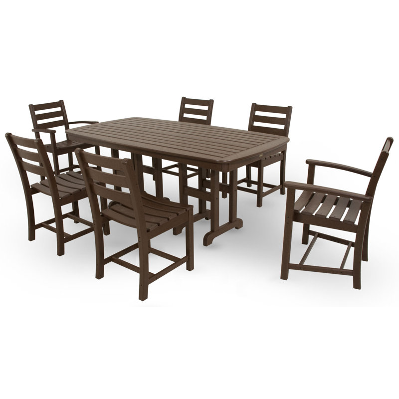 Ensemble repas 7 pièces POLYWOOD Monterey Bay, Lanterne rétro