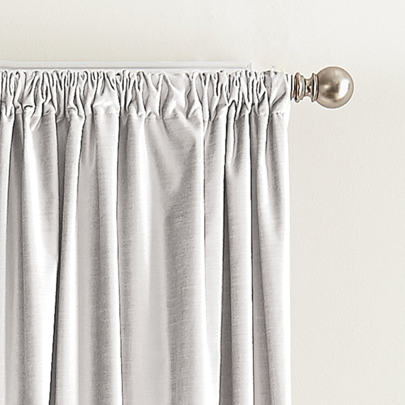 Paire de rideaux obscurcissant avec passe-tringle Modern, Blanc hivernal, l 50 po x L 108 po